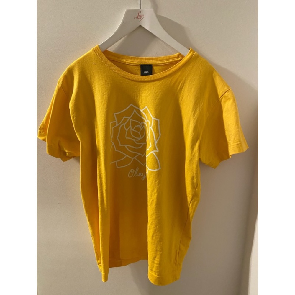 Yellow obey t-shirt